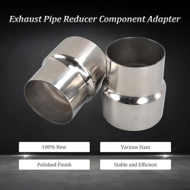SSN Exhaust Pipe Reducer Component Adapter 3 Inch ID to 3.5 Inch ID Polished 304 Stainless Steel Universal ID 3" to ID 3.5" Exhaust Pipe Reducer Adapter 4 Inch Length-Pair 2 Pcs - Image 5